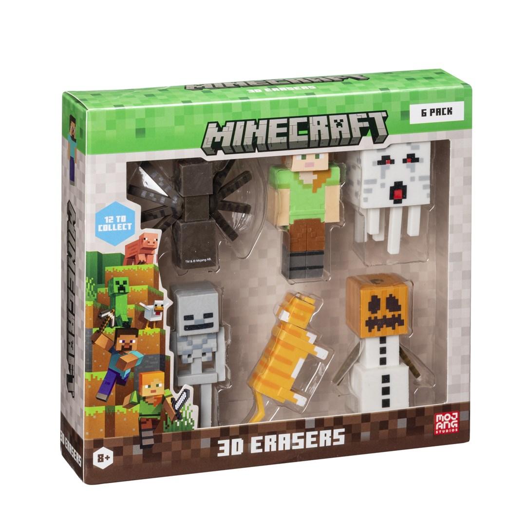 Viskelædere 3D - Minecraft 6-pack Deluxe (Ver. B)