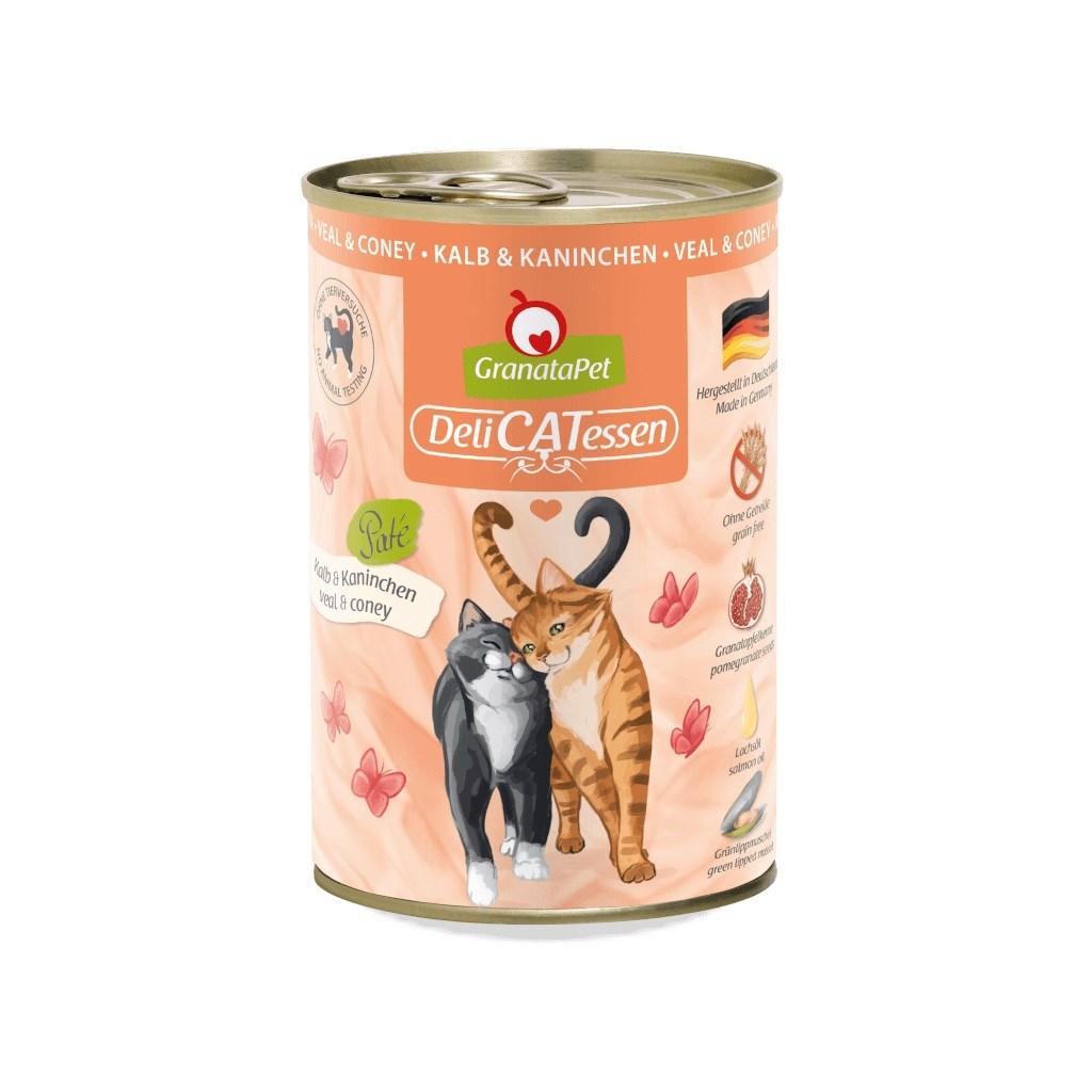 Vådfoder til kat – GranataPet DeliCATessen kalv & kanin 400 g