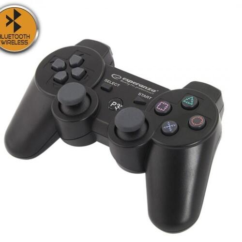 Gamepad Bluetooth til PC – Esperanza EGG109K, sort, analog, til Playstation 3