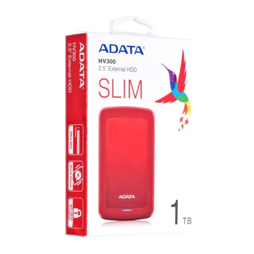Ekstern harddisk ADATA HV300 1 TB - rød