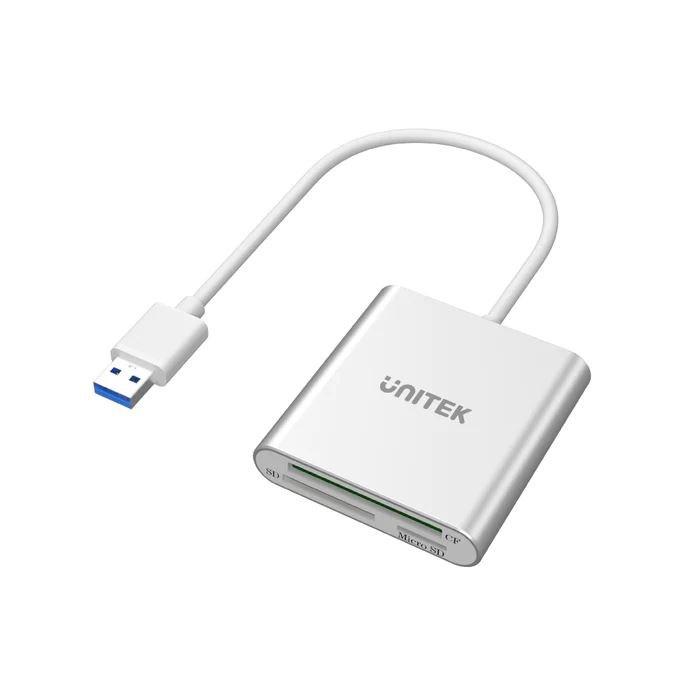 Hukommelseskortlæser USB 3.2 Gen 1 – UNITEK Y-9313, sølv billede