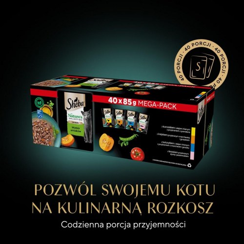 Vådfoder til voksne katte Sheba Nature's Collection Mix - 40 x 85 g