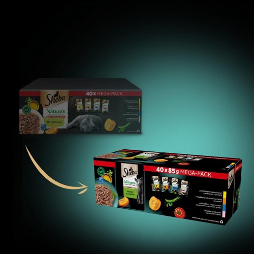 Vådfoder til voksne katte Sheba Nature's Collection Mix - 40 x 85 g