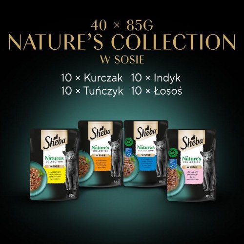 Vådfoder til voksne katte Sheba Nature's Collection Mix - 40 x 85 g