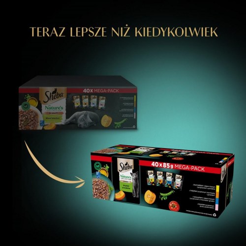 Vådfoder til voksne katte Sheba Nature's Collection Mix - 40 x 85 g
