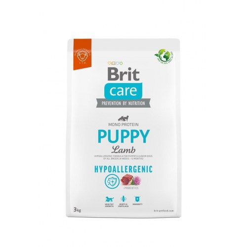 Hundefoder Brit Care Hypoallergenic Puppy Lamb, tørfoder - 3 kg