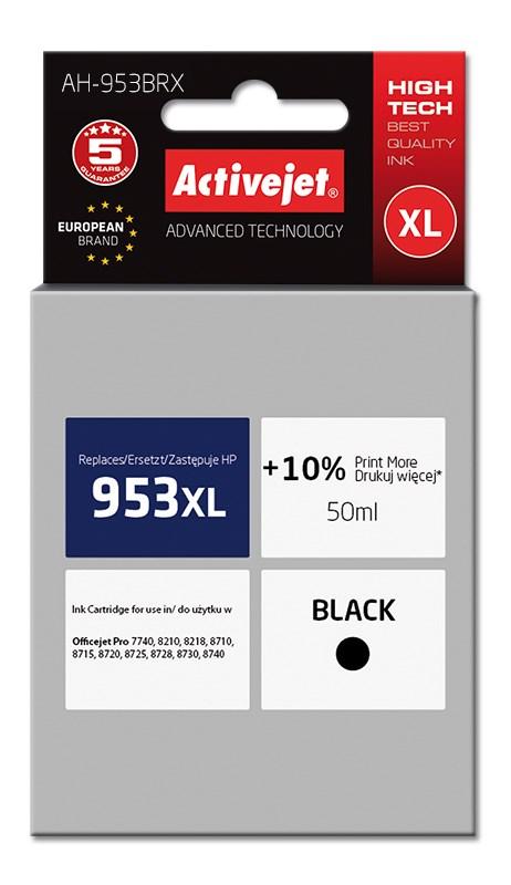 Blækpatron til HP 953XL – Activejet Premium, sort, 50 ml (kompatibel) billede