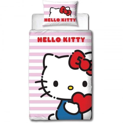 Sengetøjssæt Hello Kitty - pink, 140 x 200 cm (2 dele)