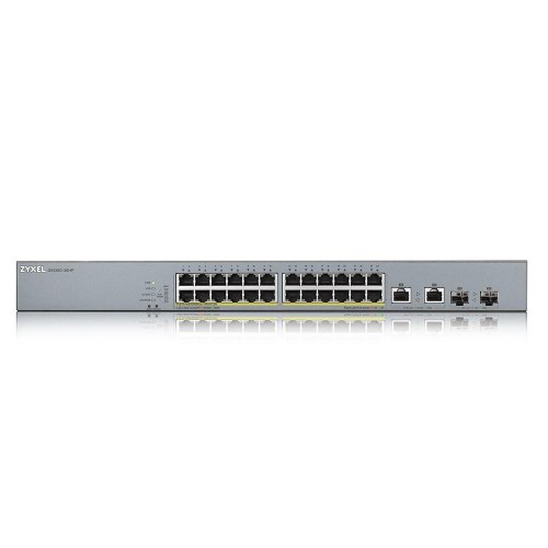 Netværksswitch Zyxel GS1350-26HP - Managed L2 Gigabit PoE, grå