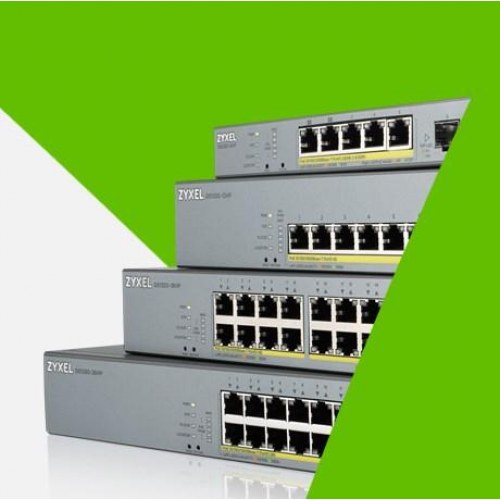Netværksswitch Zyxel GS1350-26HP - Managed L2 Gigabit PoE, grå