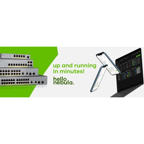 Netværksswitch Zyxel GS1350-26HP - Managed L2 Gigabit PoE, grå