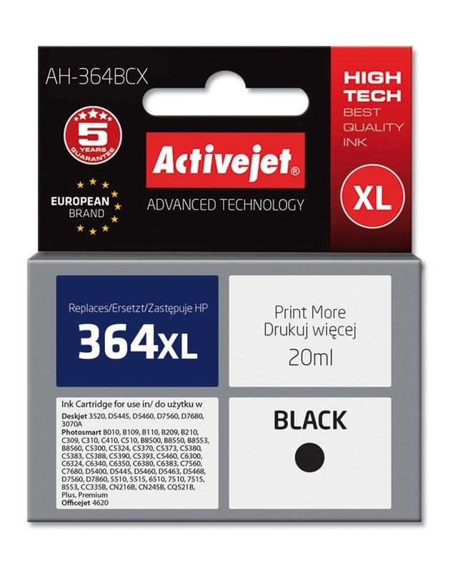 Blækpatron til HP 364XL – Activejet Premium, sort, 20 ml (kompatibel) billede
