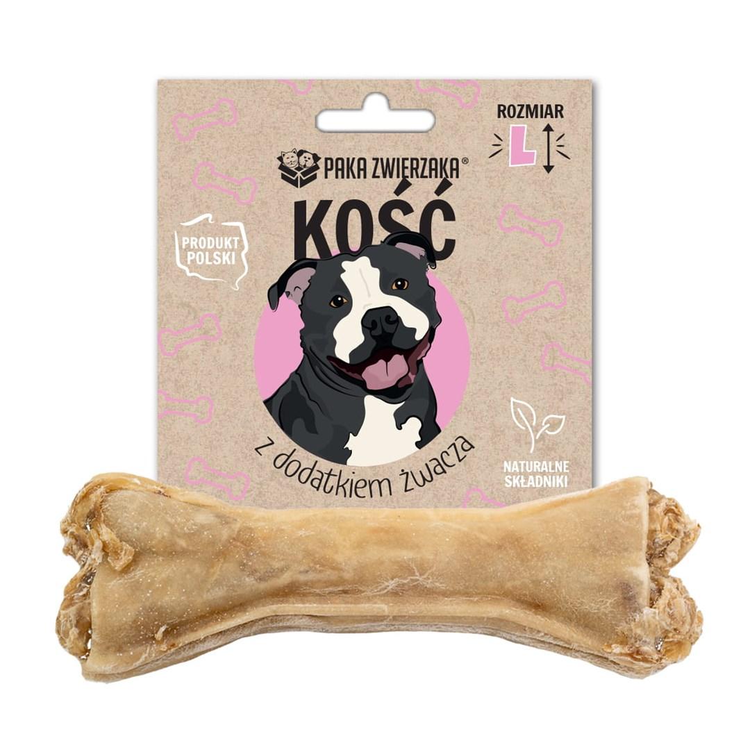 Hundegodbid tyggeben med kallun – Paka Zwierzaka L 13,5 cm, 70 g