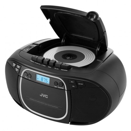 Bærbar CD-radio med kassette og Bluetooth – JVC RC-E451B (sort)