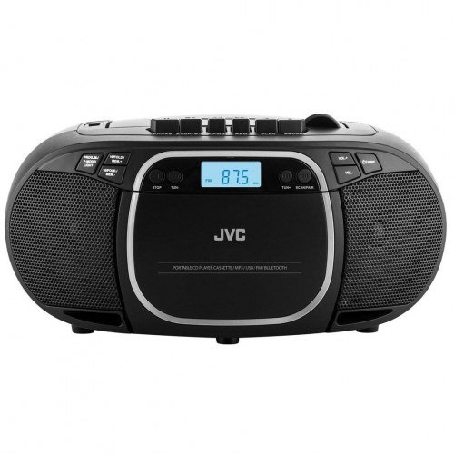 Bærbar CD-radio med kassette og Bluetooth – JVC RC-E451B (sort)
