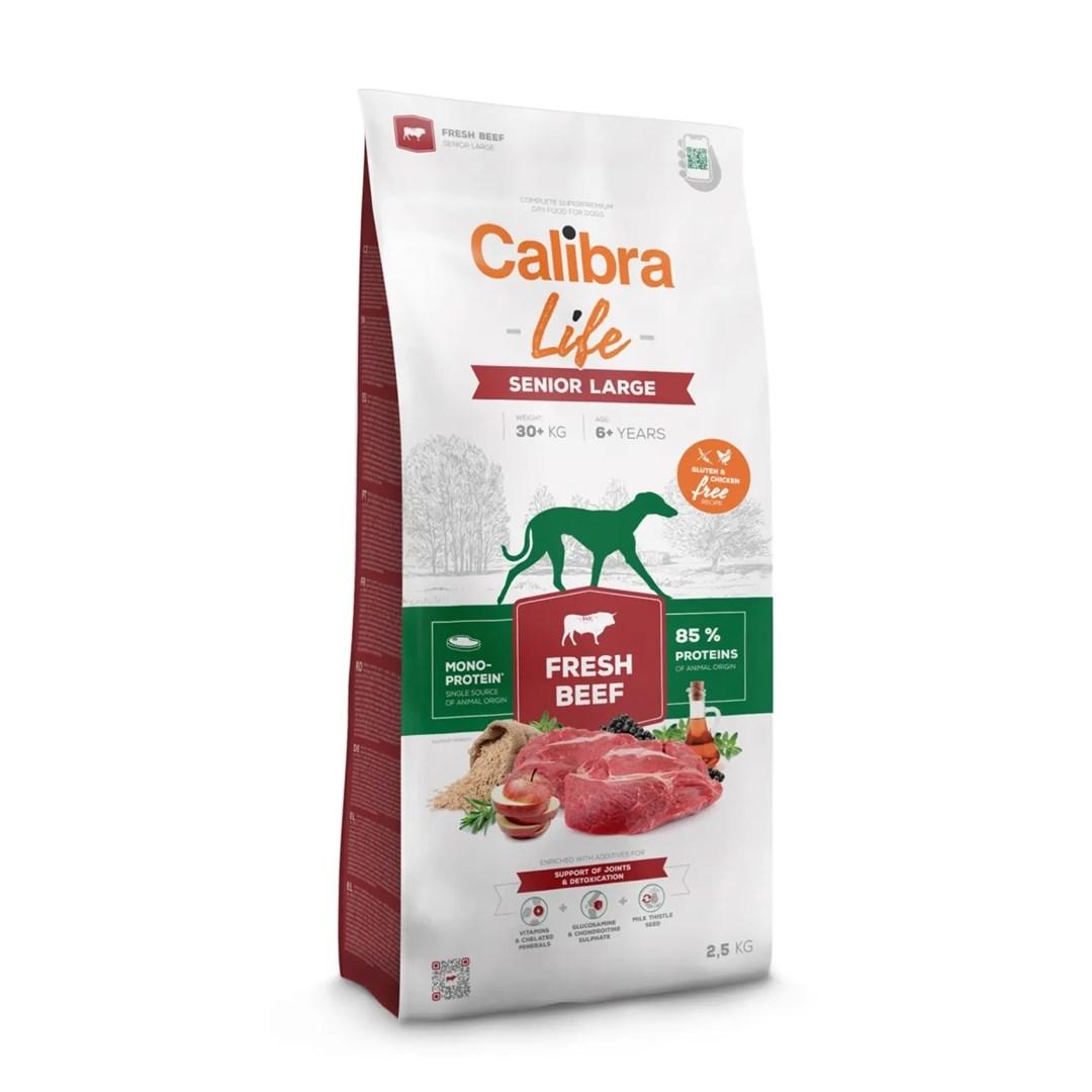Hundefoder tør – Calibra Life Senior Large Fresh Beef 12 kg