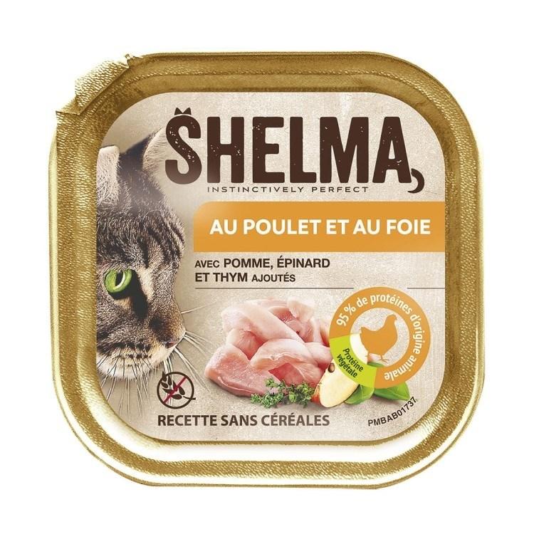 Vådfoder til kat – SHELMA kylling & lever pâté 100 g