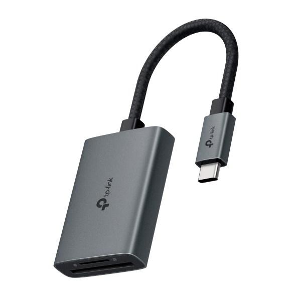 Hukommelseskortlæser USB-C – TP-Link UA430C, USB 3.2 Gen 1, grå billede