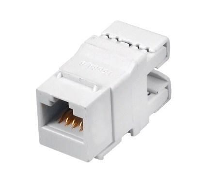 Netværksstik RJ45 Cat6 UTP - Q-LANTEC, hvid billede