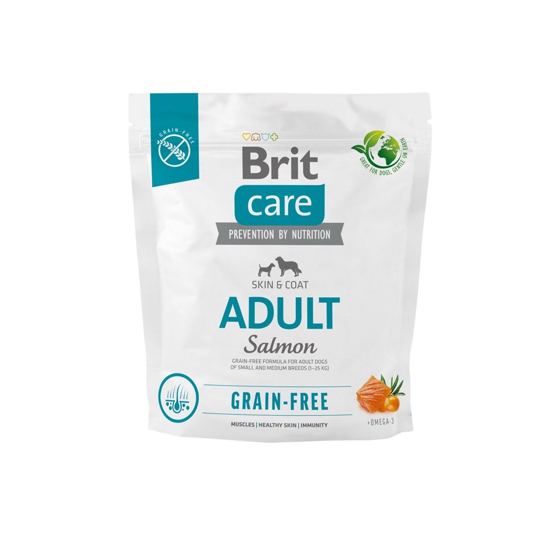Hundefoder Brit Care Grain-free Adult Small & Medium – Laks, 1 kg billede