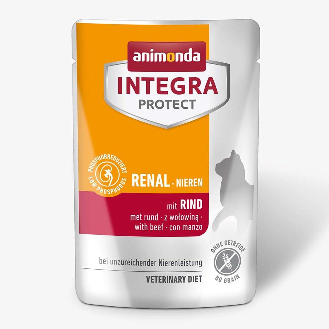 Vådfoder til kat – Animonda Integra Protect Renal med oksekød 85 g