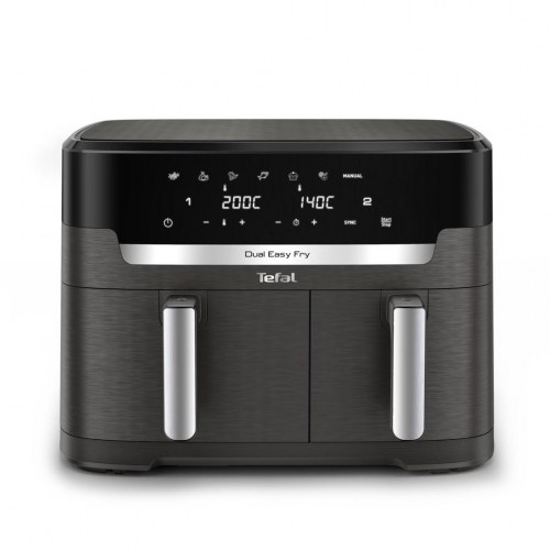 Airfryer Tefal Easy Fry Dual XXL 11 l – 2 skuffer, 2.020 W, grå
