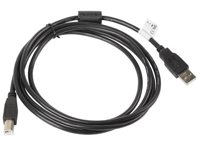 USB-kabel 2.0 A til B 1,8 m - Lanberg - sort billede