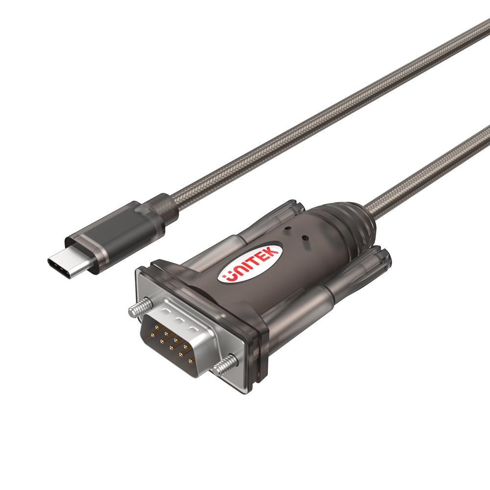 Kabeladapter USB-C til DB-9 (RS-232) – UNITEK, 1,5 m, sort billede