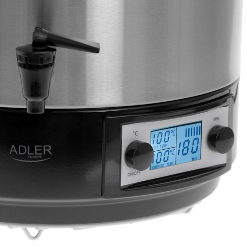 Pasteuriseringskoger 28 l – Adler AD 4496, digital timer og tappehane