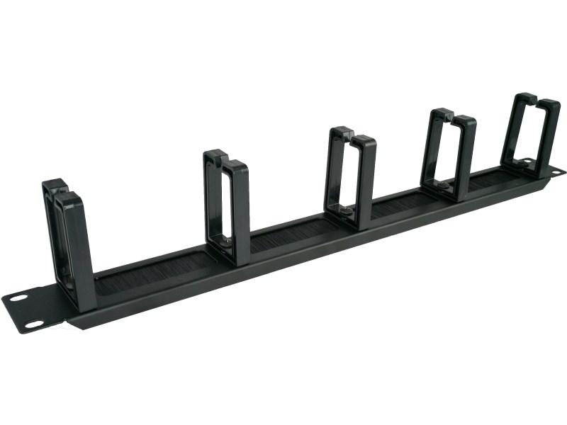 Alantec PK048 1U 19 cable organizer with brushed grommet 5 plastic holders