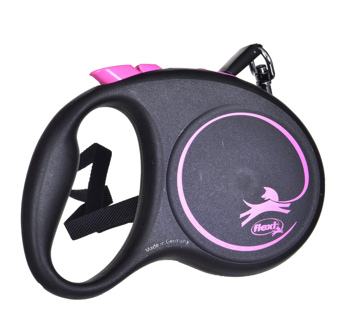 Rulleline til hund - flexi Black Design S, 5 m billede