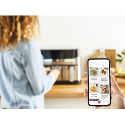 Airfryer Tefal Dual Easy Fry & Grill 8,3 l – dobbelt skuffe, 2.700 W, rustfrit stål