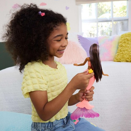 Dukke Barbie havfrue - pink, multifarvet