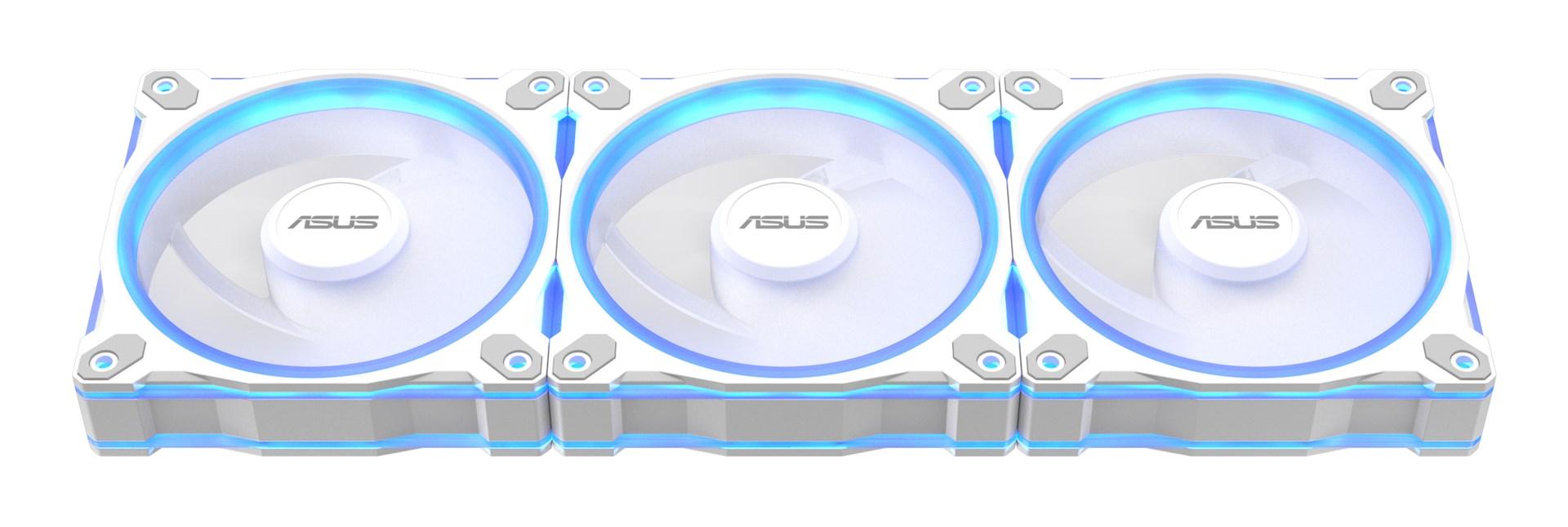 Kabinetsblæsere 120 mm - ASUS Prime MR120 ARGB Reverse, hvid (3-pak) billede