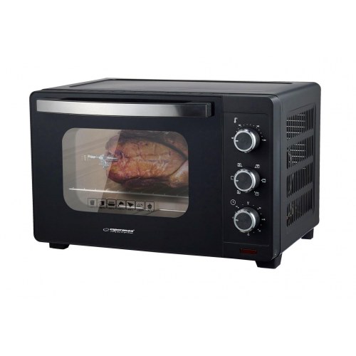 Miniovn med varmluft – Esperanza 25 l, 1.600 W, sort