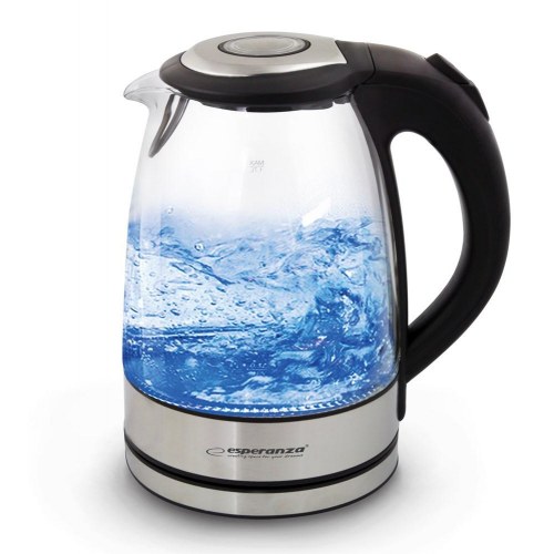 Elkedel - Esperanza EKK012, 1,7 l, 2.200 W, glas/sort