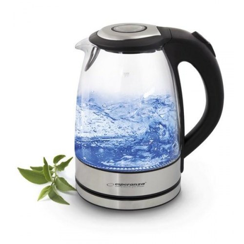Elkedel - Esperanza EKK012, 1,7 l, 2.200 W, glas/sort