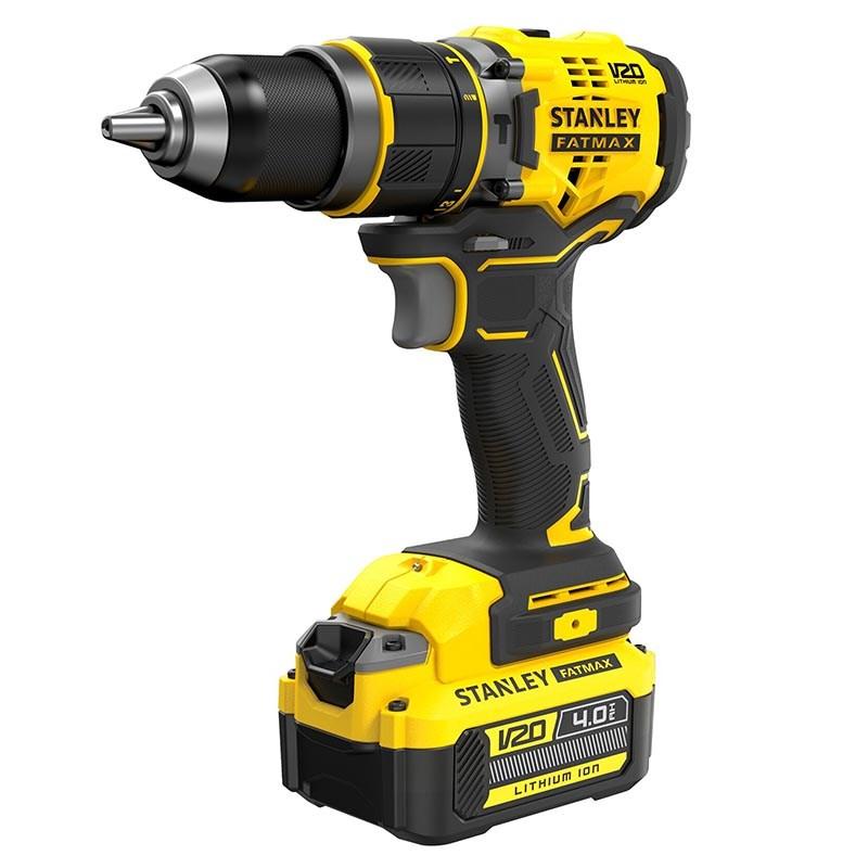 Akku slagboremaskine STANLEY FATMAX V20 18 V 4,0 Ah (2 batterier) billede