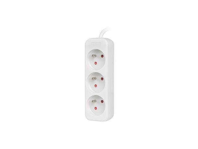Forlængerledning Lanberg 3 x Type E 1,5 m - hvid