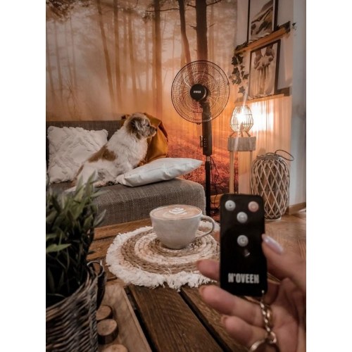 Stativventilator 40 cm med fjernbetjening – N'OVEEN F455, sort