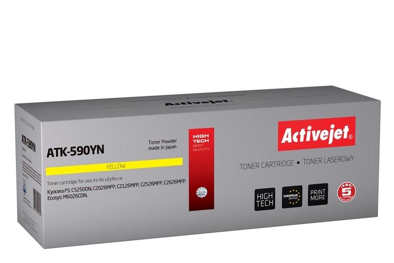 Toner til laserprinter Activejet ATK-590YN – gul, kompatibel med Kyocera TK-590Y, 5.000 sider