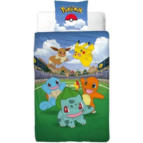 Sengetøj Pokémon - dynebetræk 140x200 + pudebetræk 63x63 cm, mikrofiber