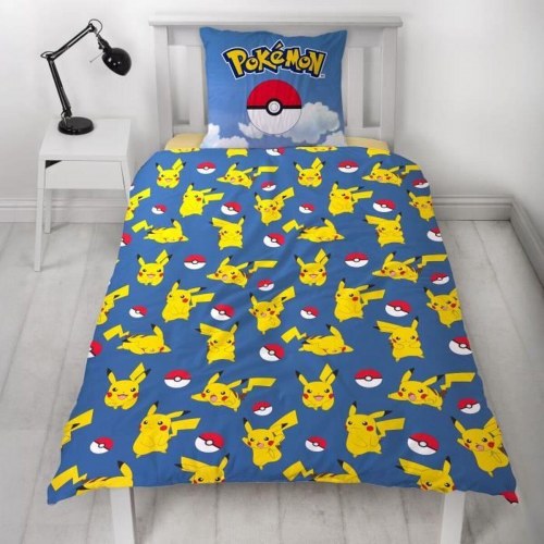 Sengetøj Pokémon - dynebetræk 140x200 + pudebetræk 63x63 cm, mikrofiber