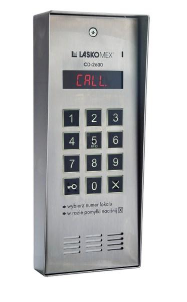Dørtelefon med audio og RFID-nøglelæser, rustfrit stål – Laskomex CD-2600R (påbygget)