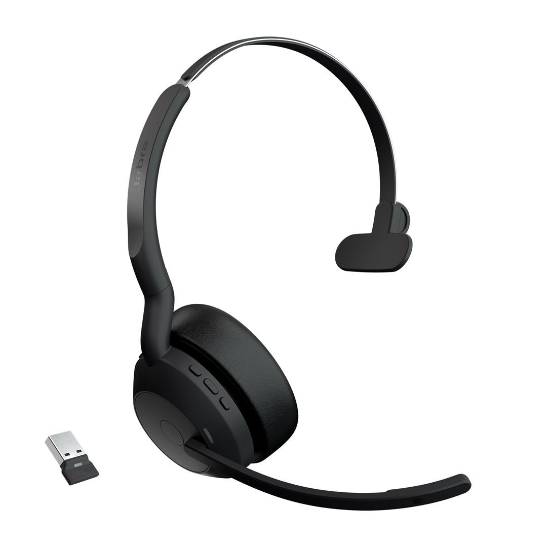 Headset til kontor – Jabra Evolve2 55 Link380a UC Mono billede