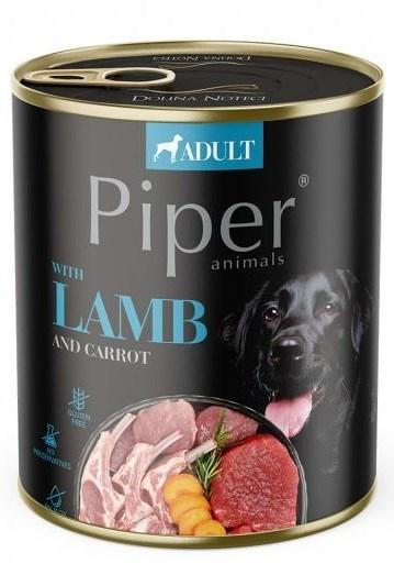 Hundefoder vådfoder – Dolina Noteci Piper med lam og gulerod, 800 g billede
