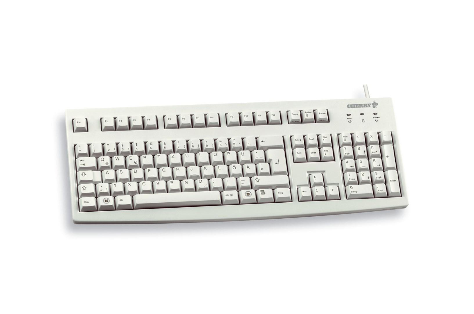 Tastatur Cherry G83-6105 - USB, fuld størrelse, QWERTZ (tysk), grå billede