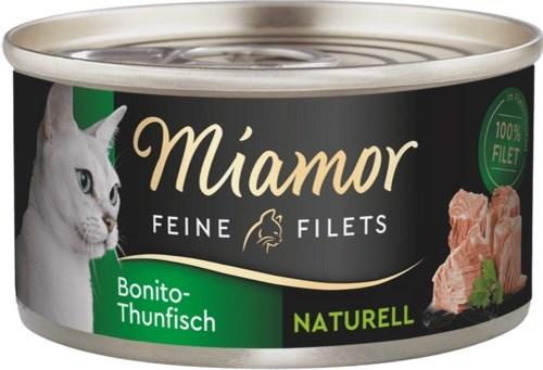 Vådfoder til kat - Miamor Feine Filets Naturell Bonito tun, 80 g