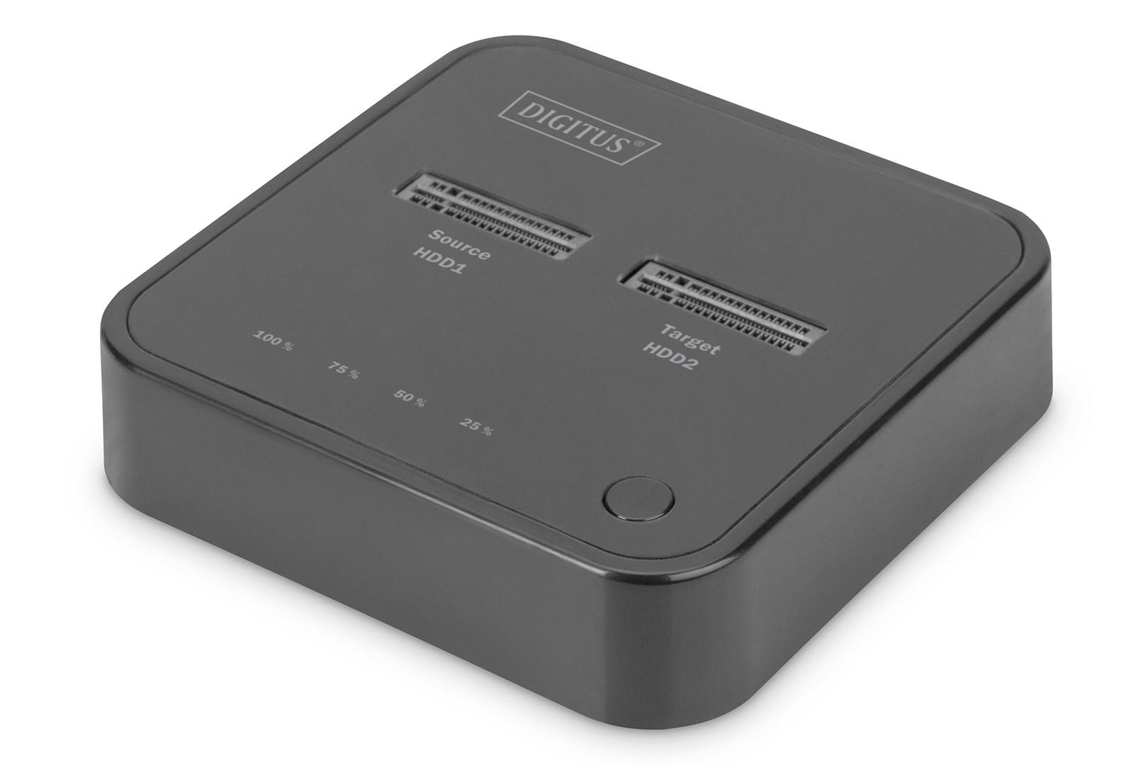 Dockingstation til M.2 NVMe SSD - DIGITUS Dual med offline kloning, USB‑C billede