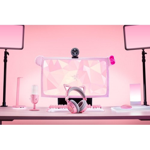 Gaming headset Razer Kraken Kitty V3 Pro – trådløs/ledning, pink (Quartz)